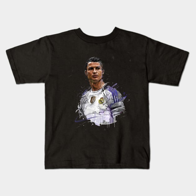 Ronaldo CR7 Kids T-Shirt by CreativeThink